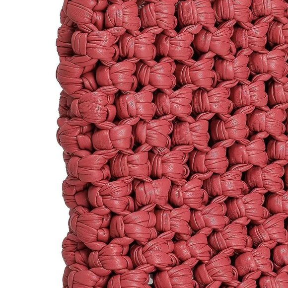 New Zara Woven Braided Crochet Open Knit Leather Weaved Shoulder Bag Purse Funky - Picture 3 of 9